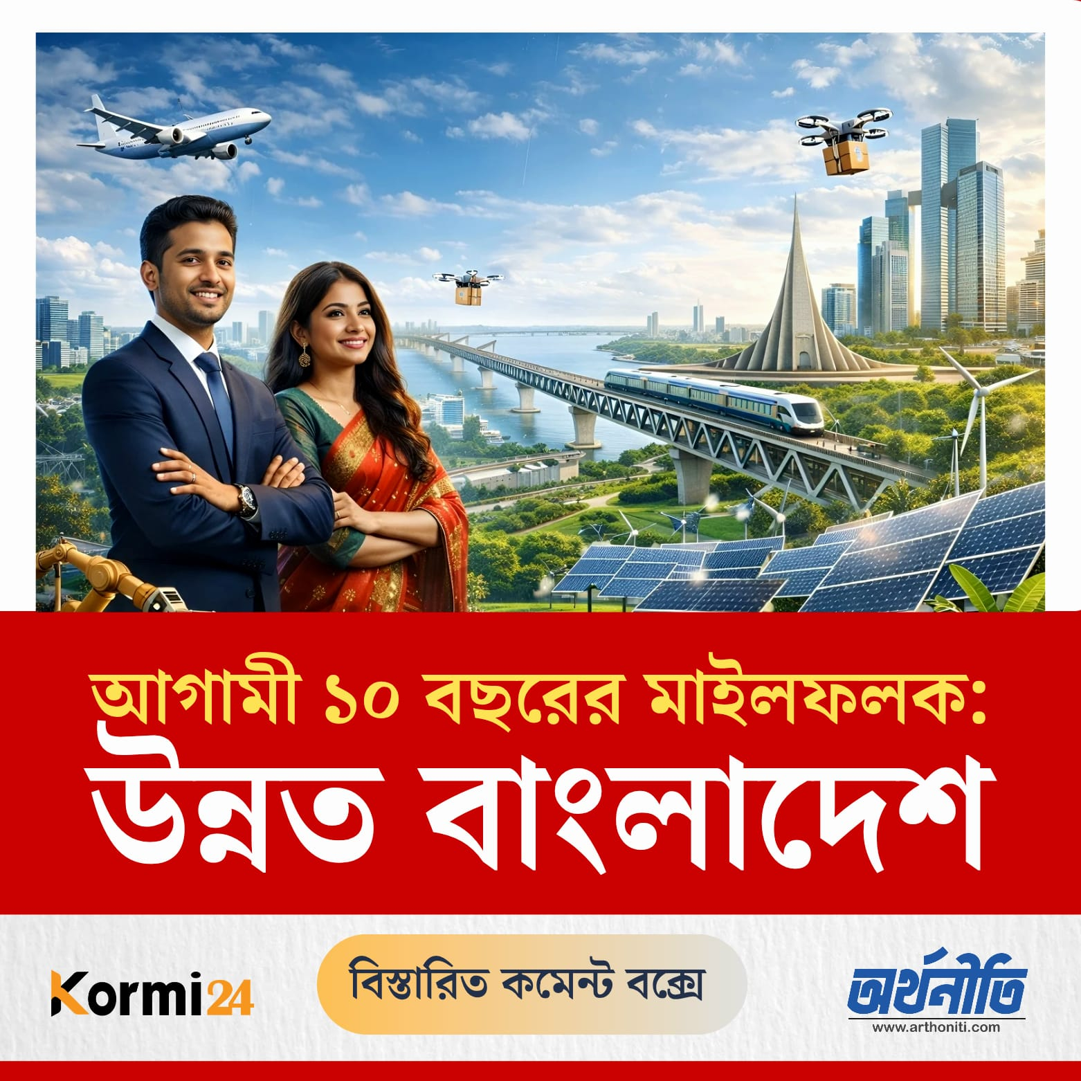 আগামী ১০ বছরের মাইলফলক: উন্নত বাংলাদেশ——কাঠামোগত রূপান্তর ও টেকসই উন্নয়নের একটি সমন্বিত দিকনির্দেশনা