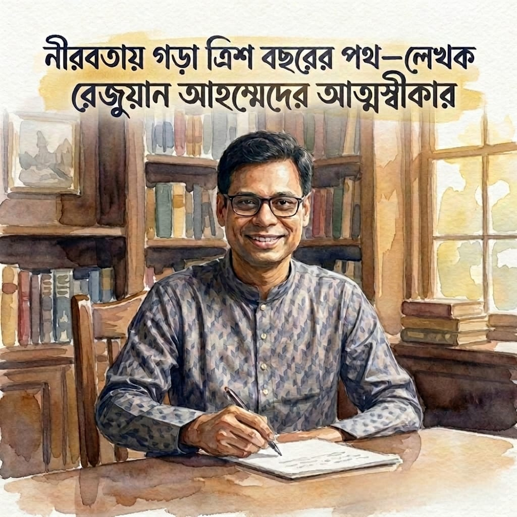 নীরবতায় গড়া ত্রিশ বছরের পথ—লেখক রেজুয়ান আহম্মেদের আত্মস্বীকার