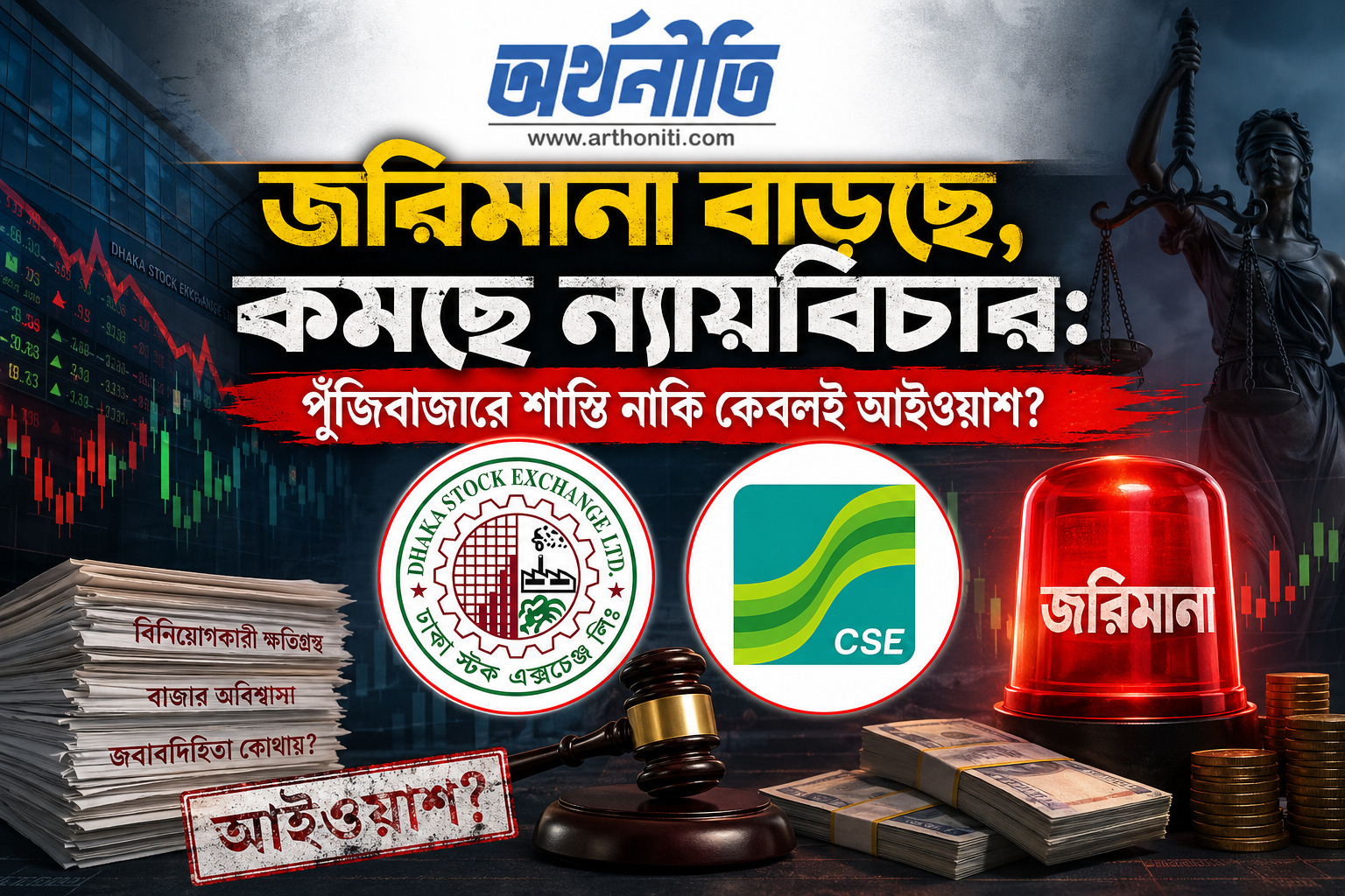জরিমানা বাড়ছে, কমছে ন্যায়বিচার: পুঁজিবাজারে শাস্তি নাকি কেবলই আইওয়াশ?