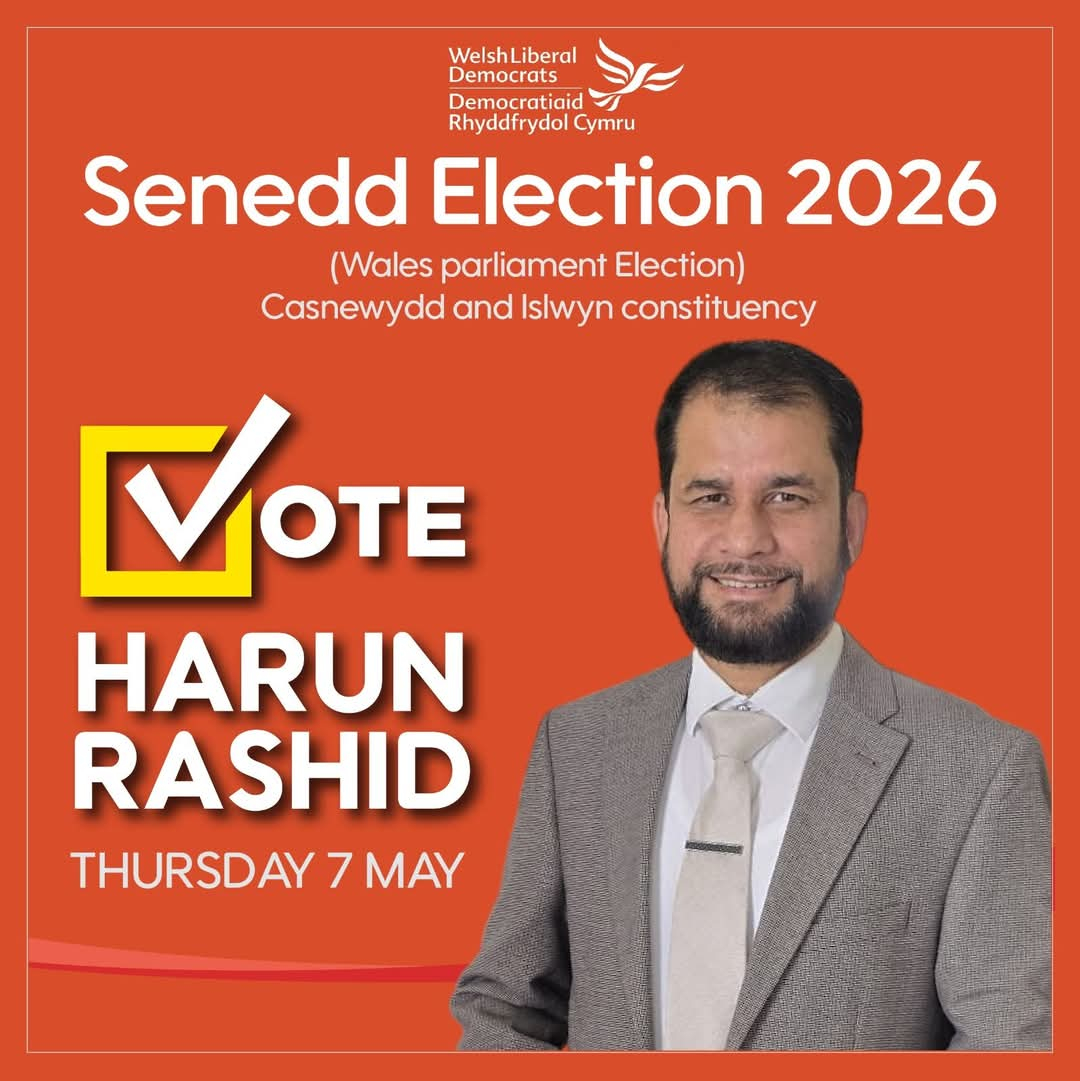 ওয়েলস পার্লামেন্ট নির্বাচনে  প্রতিদ্বন্দ্বিতা করছেন ইঞ্জিনিয়ার হারুন-অর-রশিদ