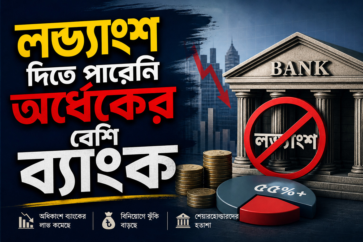 খেলাপি ঋণ ইস্যু: লভ্যাংশ দিতে পারেনি অর্ধেকের বেশি ব্যাংক