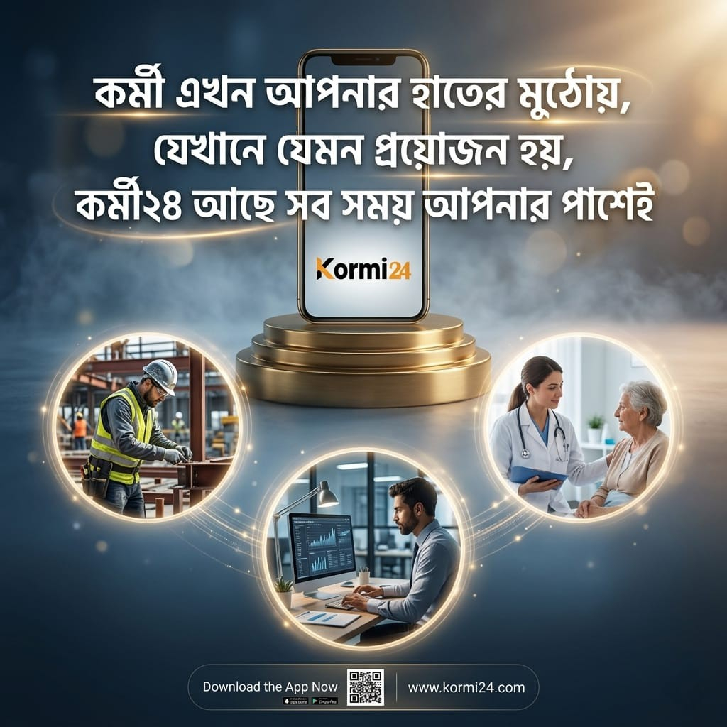 এখন মোবাইলেই মিলছে কাজের সুযোগ, আলোচিত নতুন প্ল্যাটফর্ম ‘কর্মী২৪’