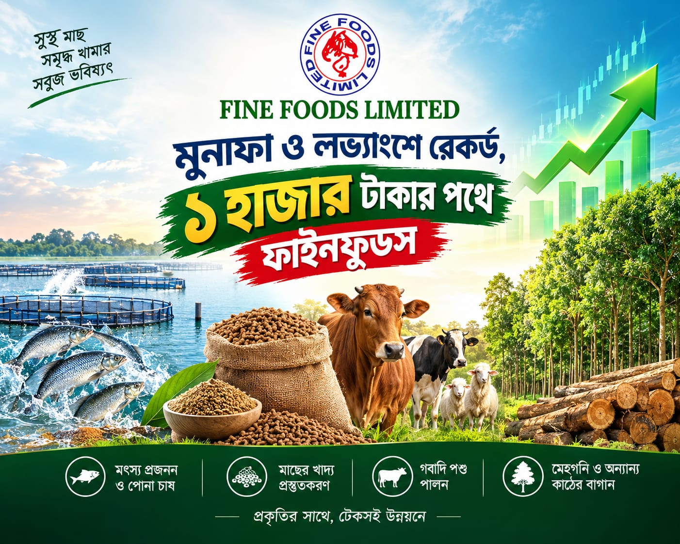 মুনাফা ও লভ্যাংশে রেকর্ড, ১ হাজার টাকার পথে ফাইনফুডস